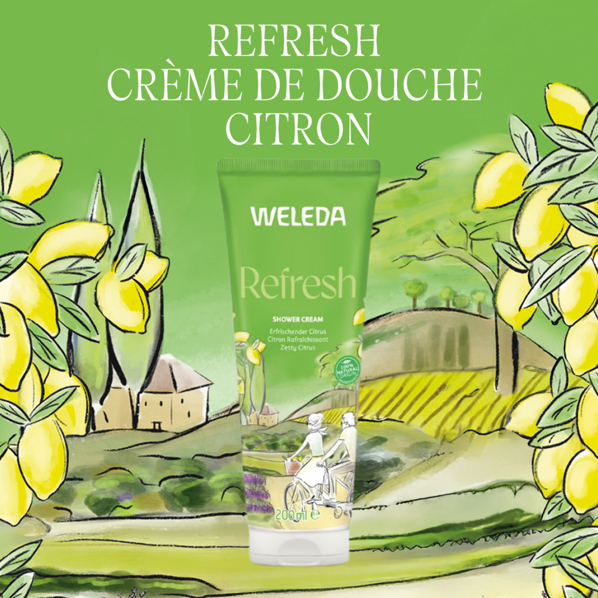 WELEDA - Crème de Douche Refresh Citron Rafraîchissant - 200 ml