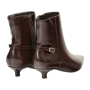 Tronchetto in simil pelle con tacco basso