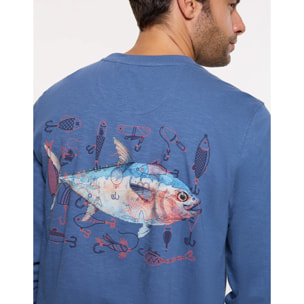 Camiseta Manga Larga Azul - Bubito