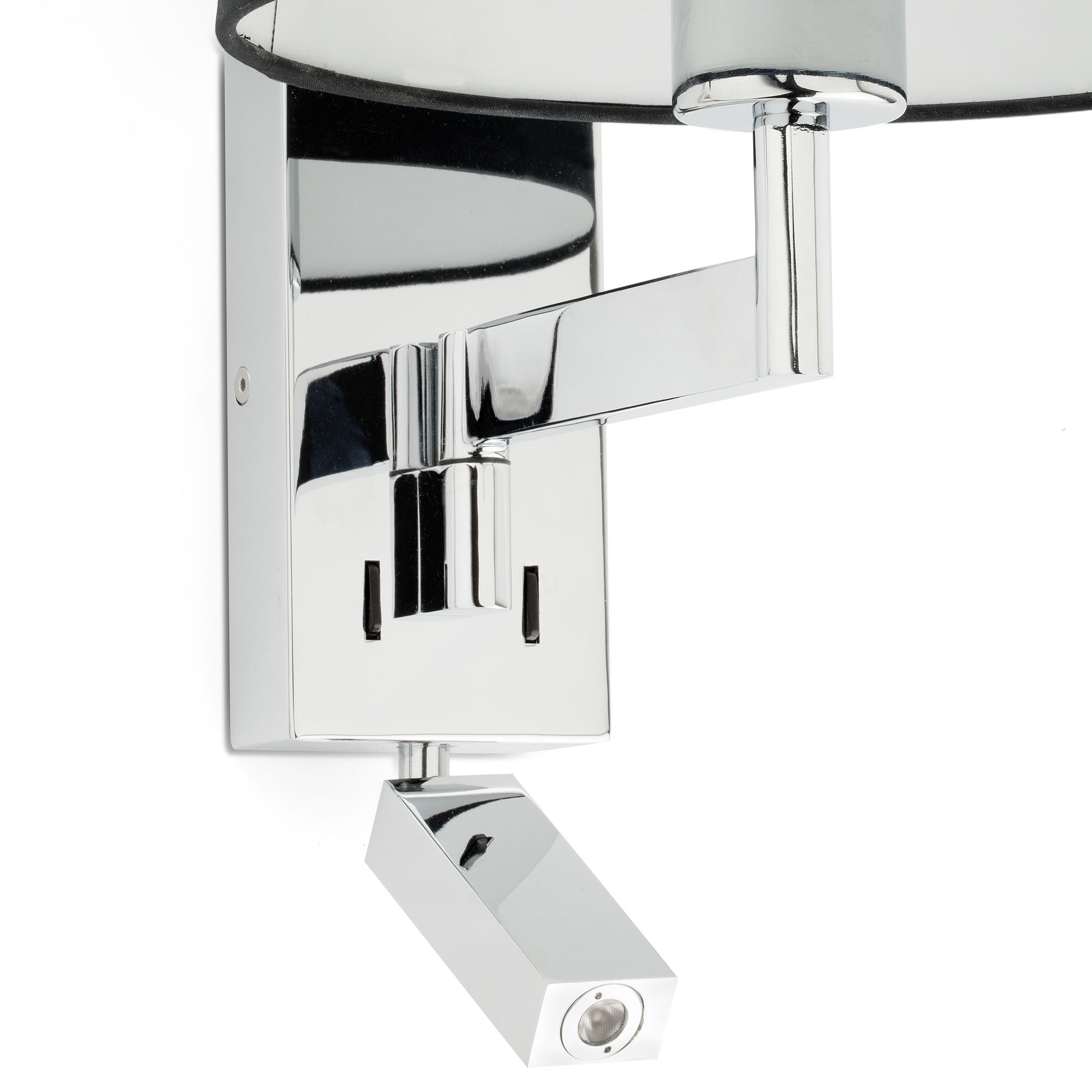 ARTIS Lampe applique avec lecteur chrome/noire