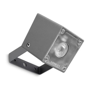 LEDS C4 Proyector IP65 Cube 1 LED 4 Blanco Neutro - 4000K Gris Urbano 184LM para Exterior de Pared, Jardín, Terraza