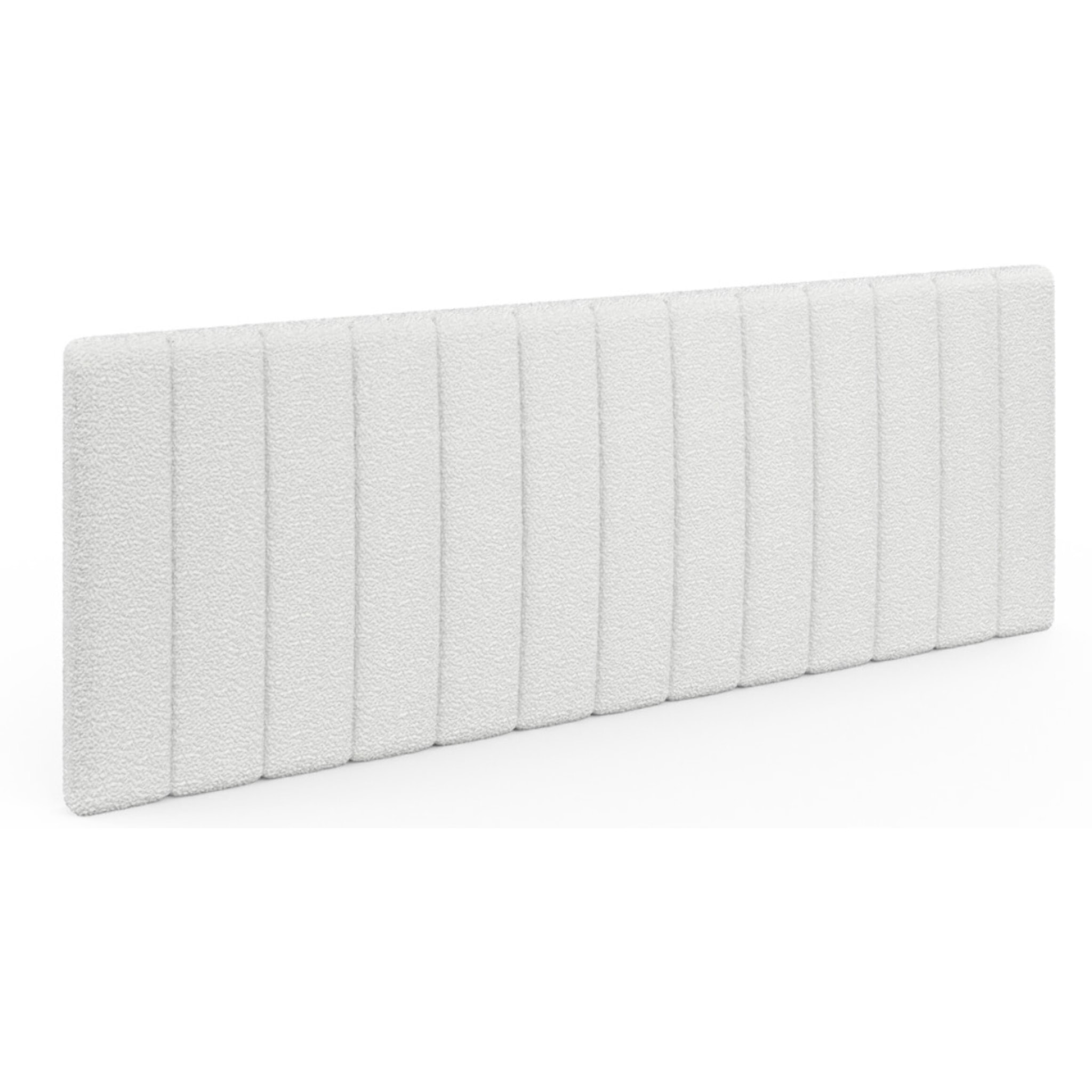 Tête de lit murale Céline en bouclette blanche 160cm