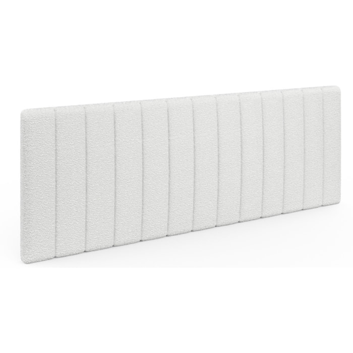 Tête de lit murale Céline en bouclette blanche 160cm