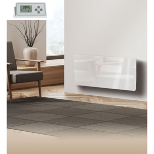 Radiateur inertie Ceramique en VERRE BLANC 2000w
