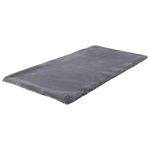 Tapis Imitation Fourrure Fin Gris 110x60cm