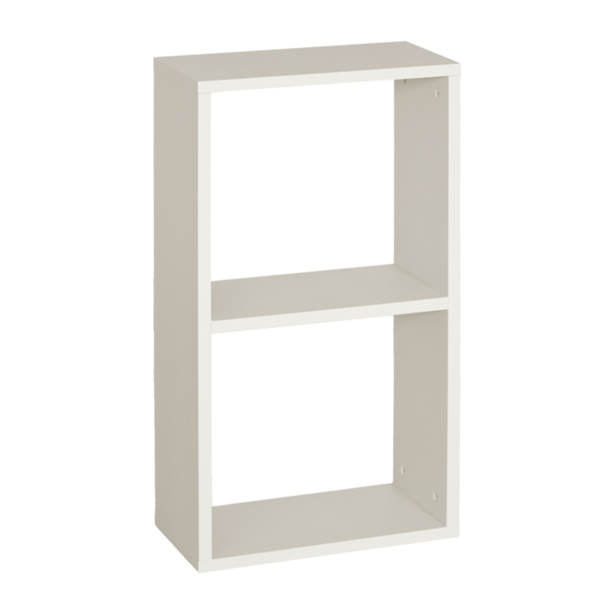 Estanteria de madera lacada en tono beige con 1 estante Alto: 74 Largo: 40 Ancho: 20