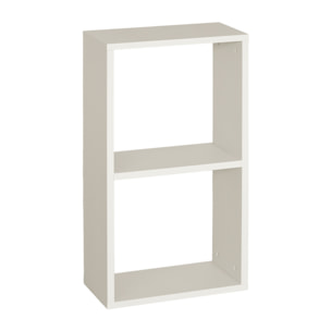 Estanteria de madera lacada en tono beige con 1 estante Alto: 74 Largo: 40 Ancho: 20