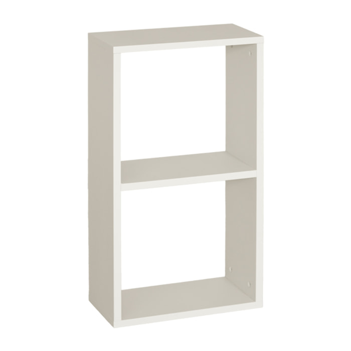 Estanteria de madera lacada en tono beige con 1 estante Alto: 74 Largo: 40 Ancho: 20