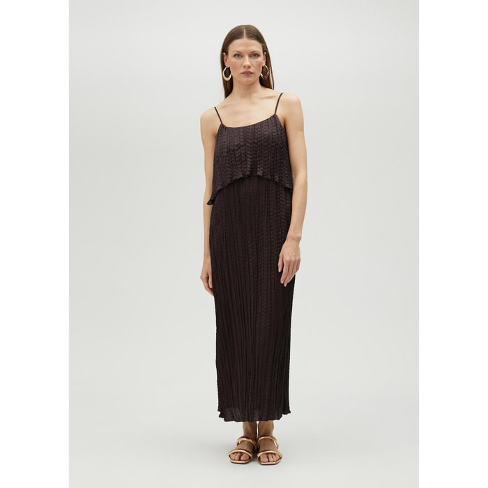 Vestito midi con volant