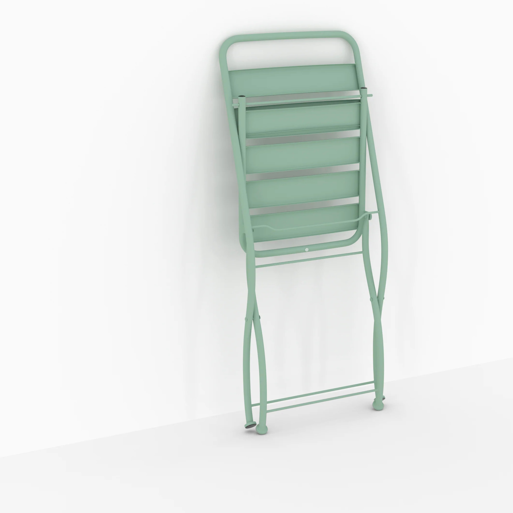 Table et chaises de jardin 4 personnes en métal vert - Yumi