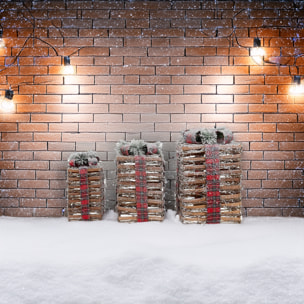 Decoración navideña - juego de 3 cajas de regalos con luces led de distintos tamaños