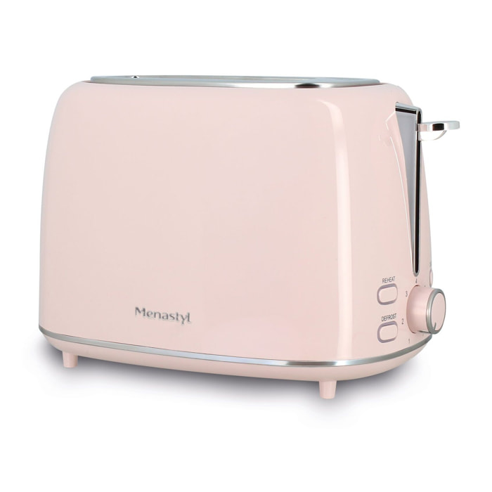Grille pain 2 tranches rose RETRO