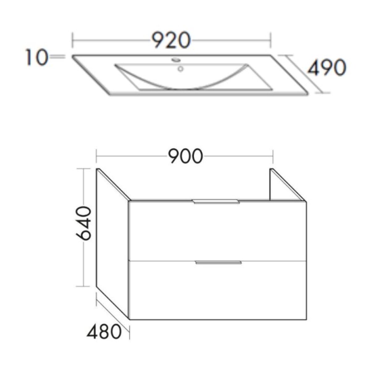 Meuble vasque 90 cm BURGBAD Olena chêne clair