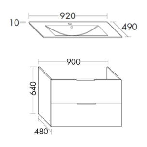 Meuble vasque 90 cm BURGBAD Olena chêne clair