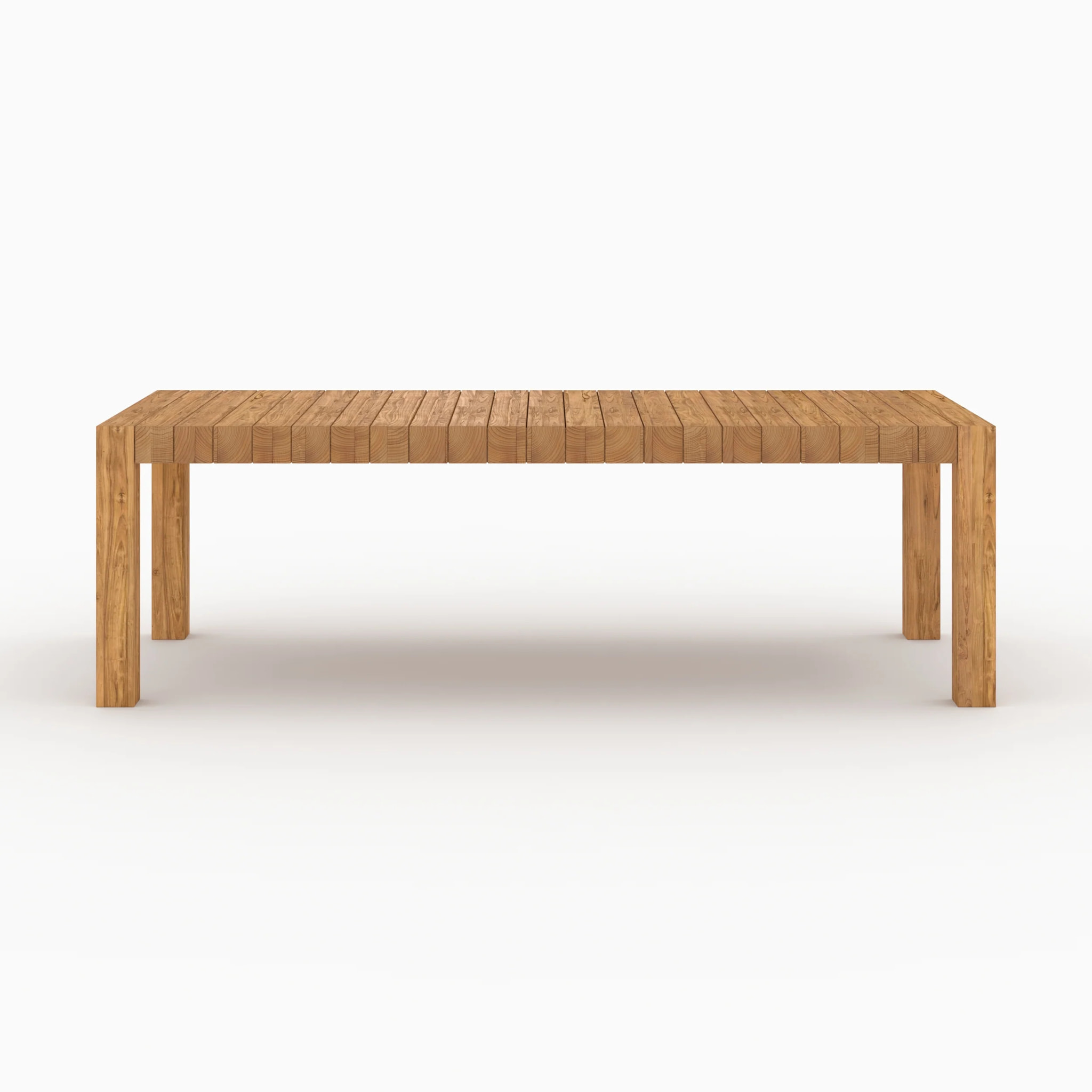 Table de jardin rectangulaire en bois de teck recyclé 10 personnes - Zia