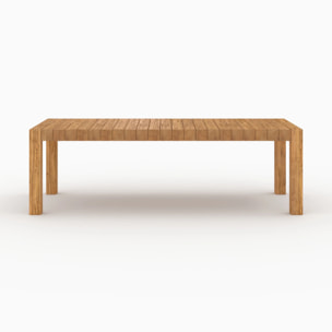 Table de jardin rectangulaire en bois de teck recyclé 10 personnes - Zia