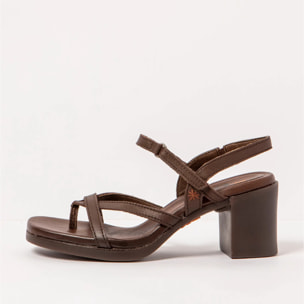 Sandalias con tacón 1844 NAPPA BROWN/ CANNES color Brown