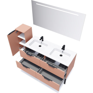 Meuble salle de bain double vasque 4 tiroirs - SOHO