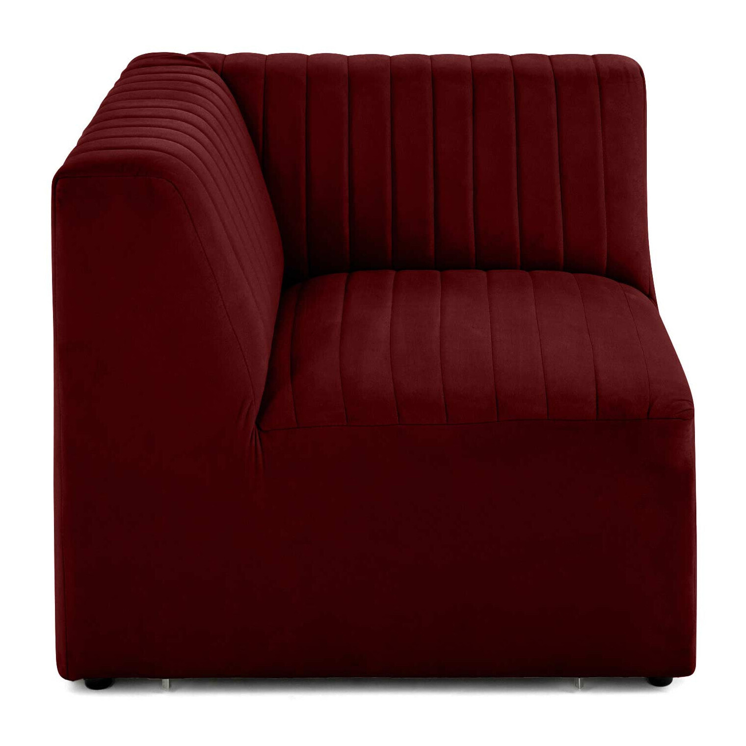 Nova - module d'assise d'angle réversible - en velours - Rouge