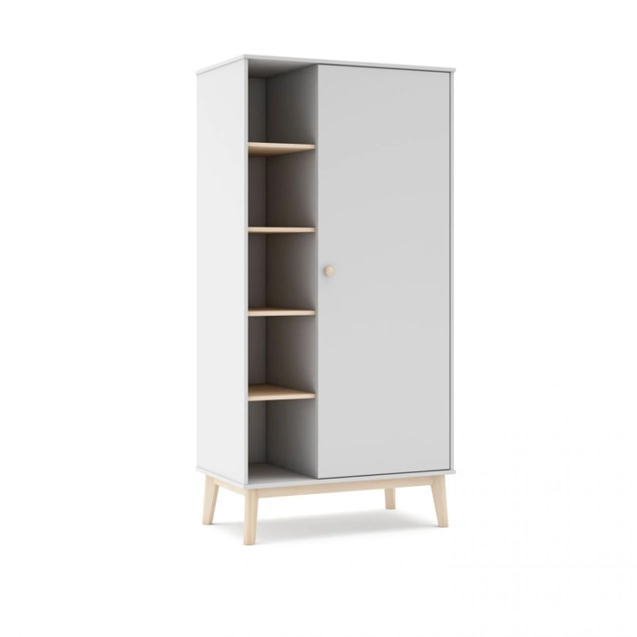 Armario juvenil Misty Breeze Blanco - Oak Soft