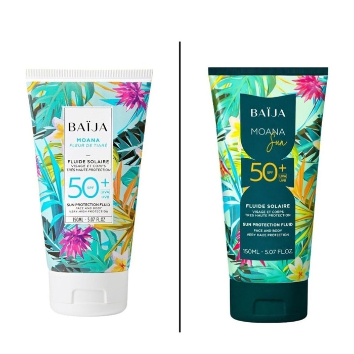 Moana SPF50+ - Fluide Solaire Visage et Corps