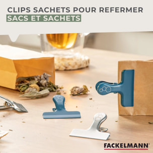 Lot de 4 pinces inox pour fermer les sachets Fackelmann Balance