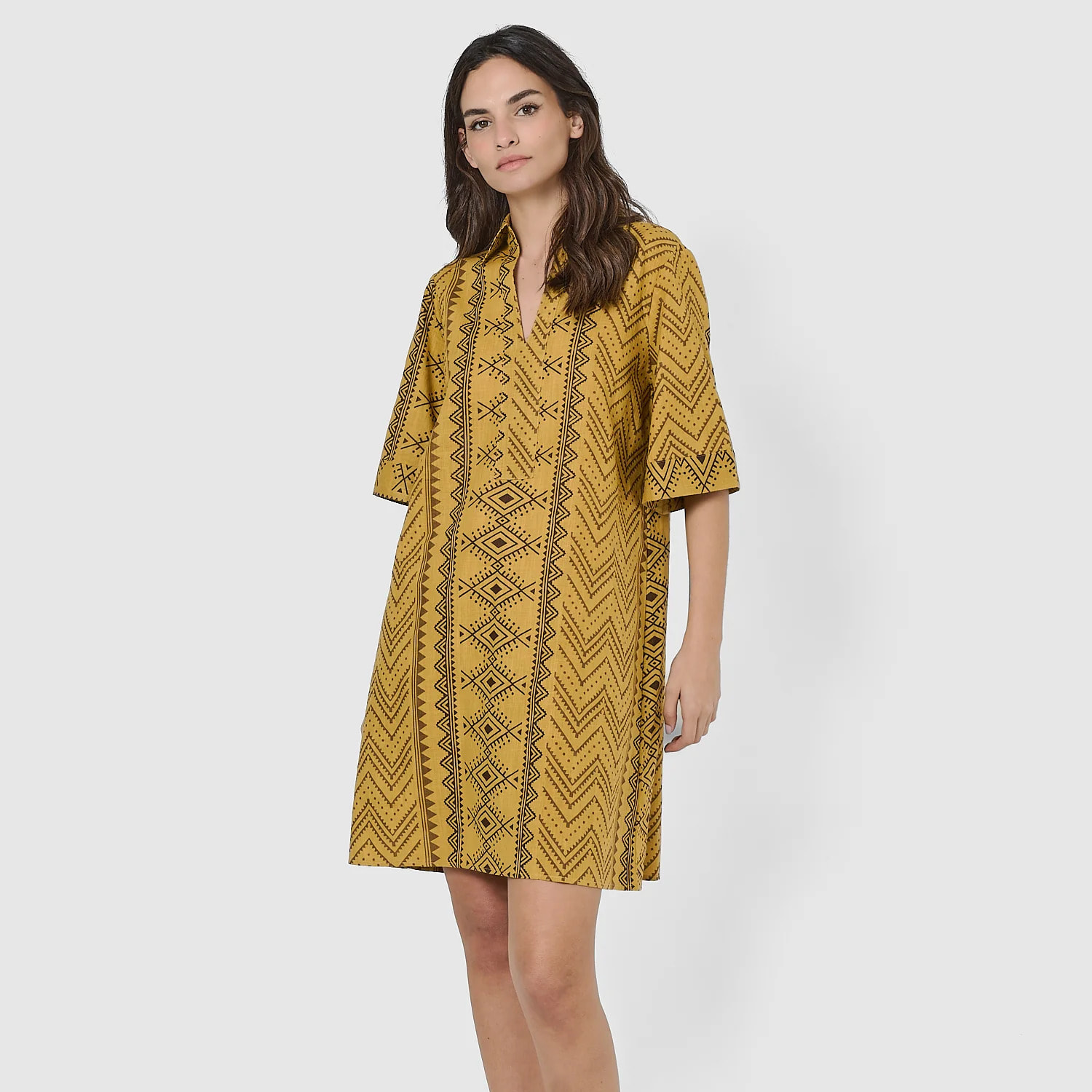 Vestido corto camisero hilo ripley lima