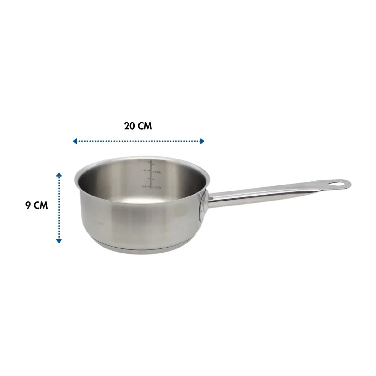 Casserole en inox 20 cm de 2,2 litres Elo Profi Cuisine