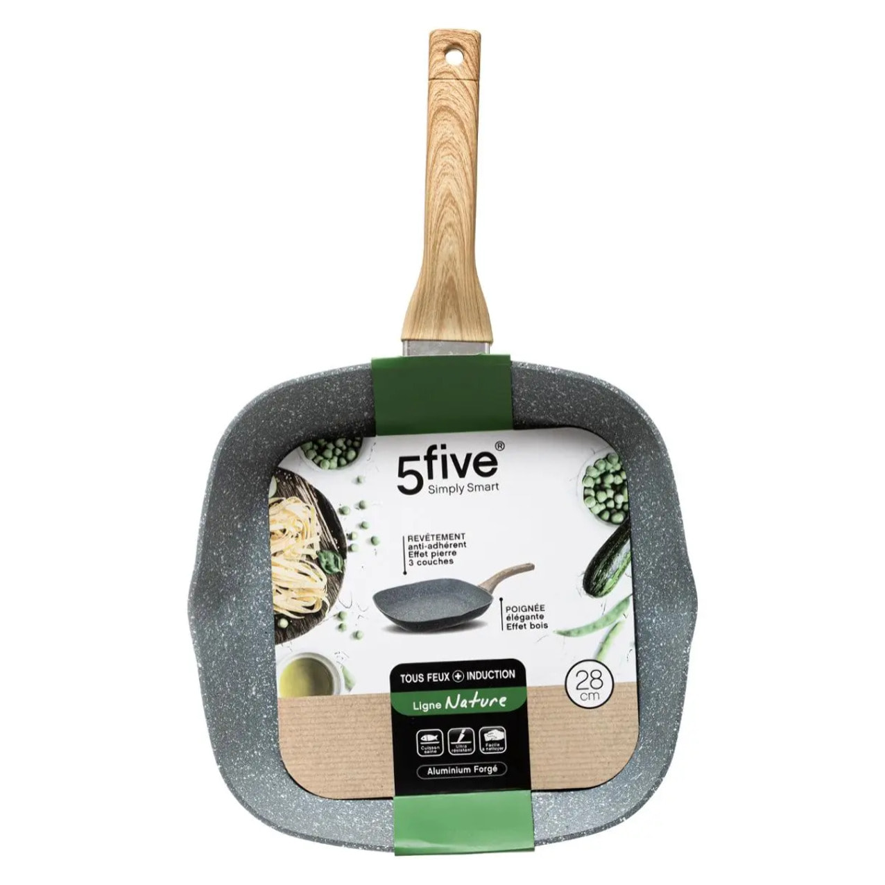 Grill aluminium forgé "Nature" 28cm
