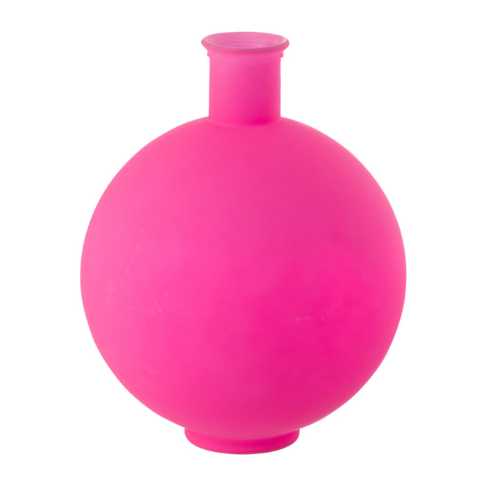 J-Line Vase Ball Glass Neon Pink Large