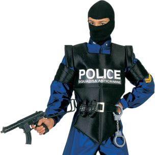 Costume Carnevale Polizia Agente Speciale Squadra Anticrimine Bambino