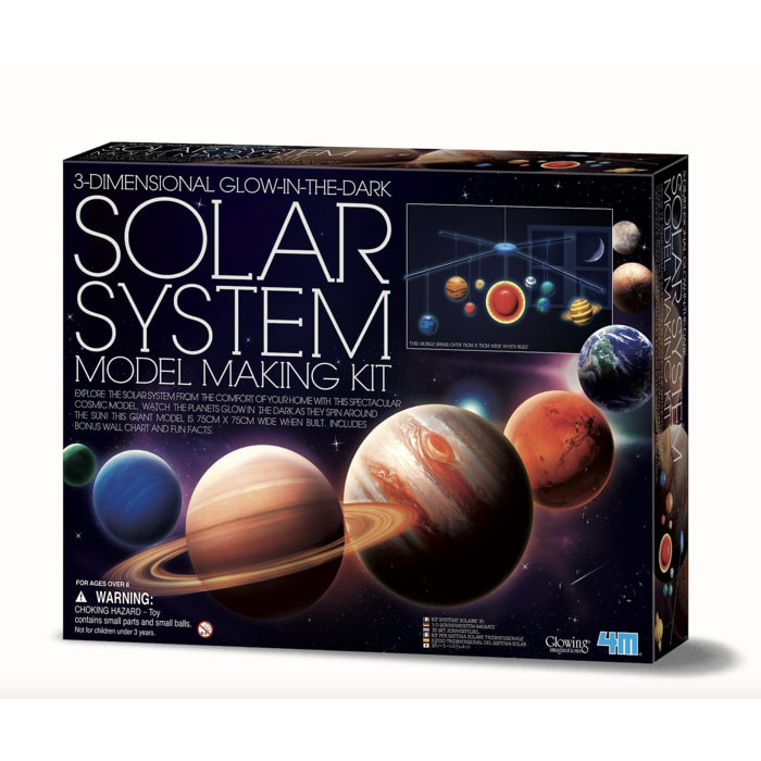 Grande Sistema Solare 3D Luminescente al Buio