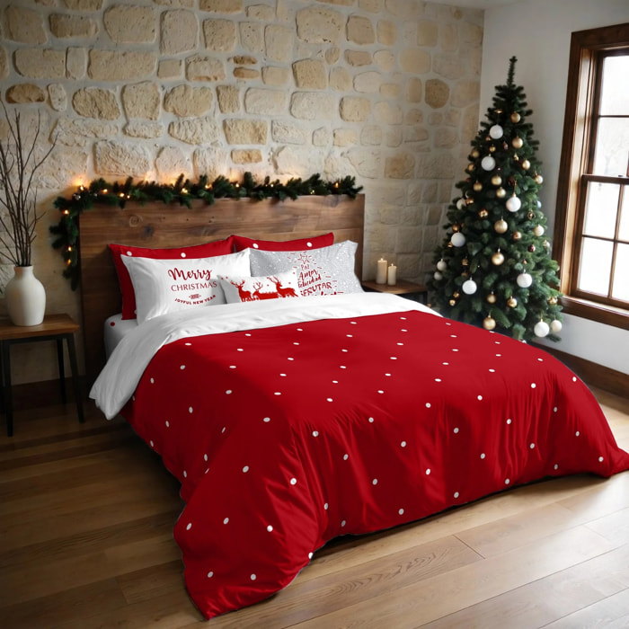 Housse de couette avec pressions 100% coton Laponia 47 rojo