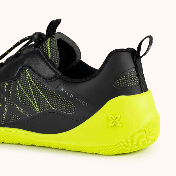 MUNICH FREESTEP 03 Zapatillas Barefoot Estilo Sport Negro y Amarillo Flúor