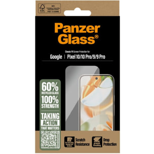 Protège écran PANZERGLASS Google Pixel 10/10 Pro classic fit