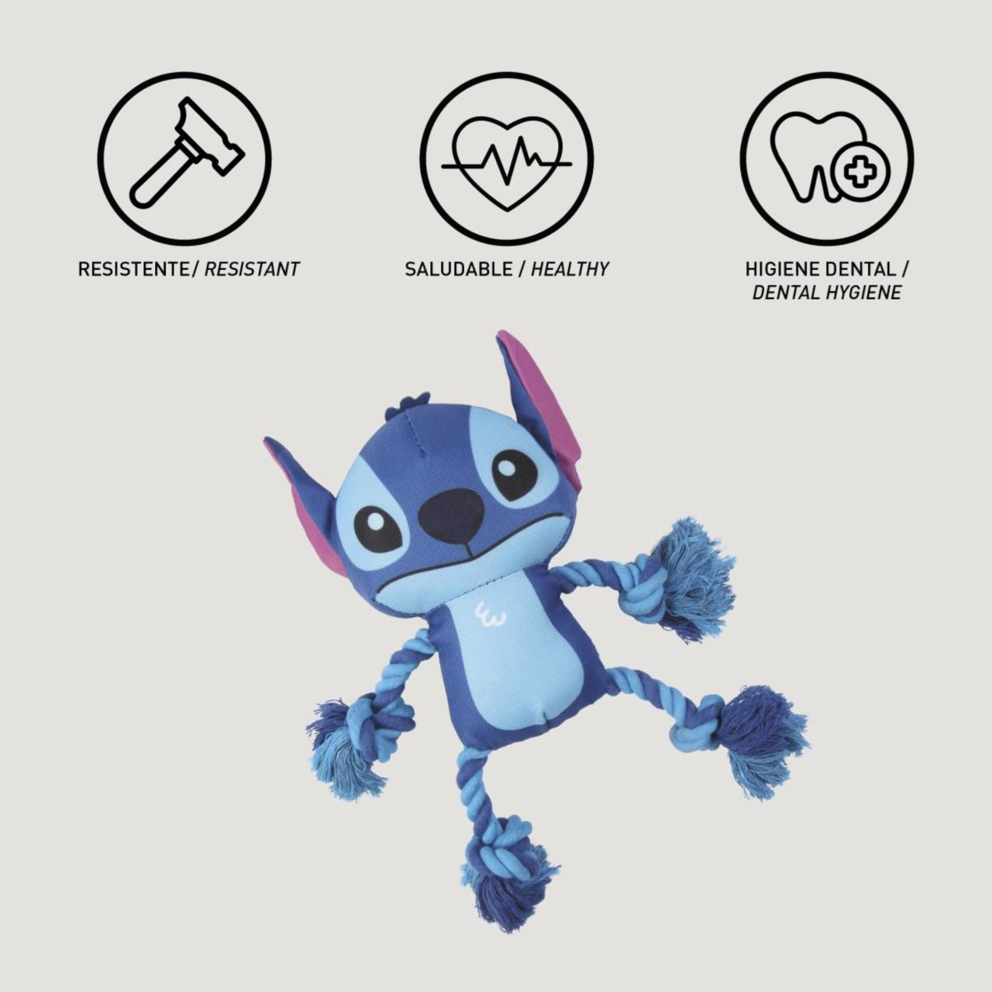 Juguete para perros cuerda diseño stitch