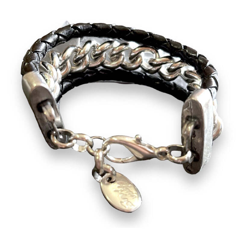 Pulsera canal en plata