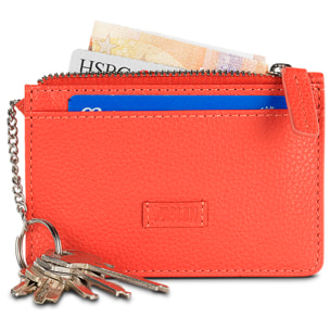 Monedero Piel Mujer Jaslen Amberes Rojo