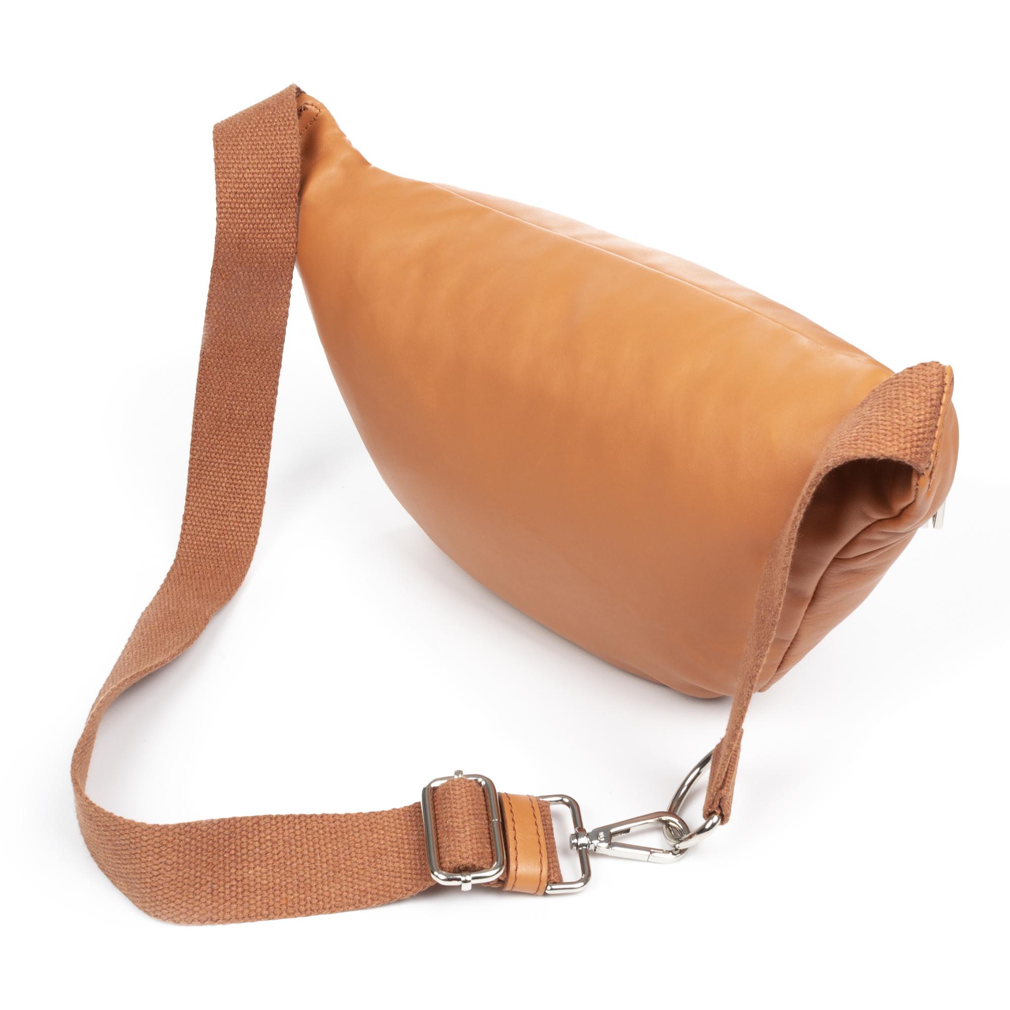 Marsupio grande unisex Alfedena. Vera pelle sauvage.