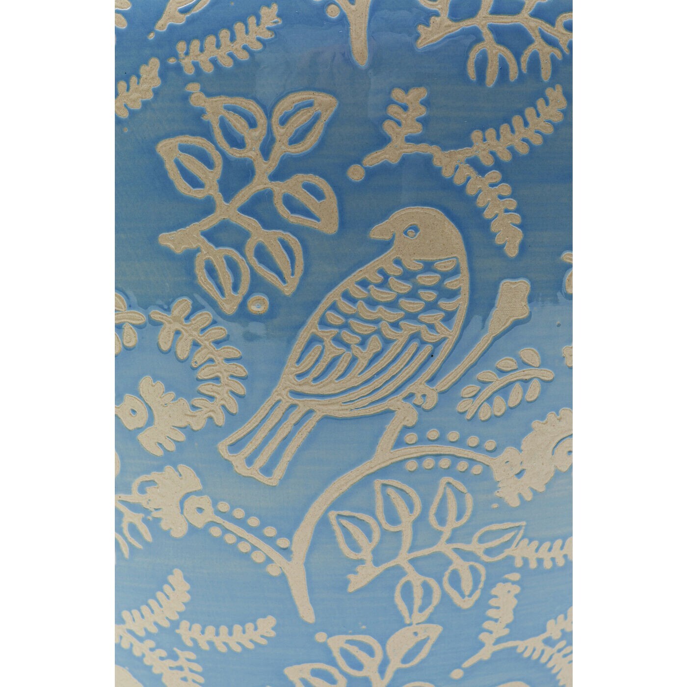 Vase bleu oiseaux 33cm Kare Design