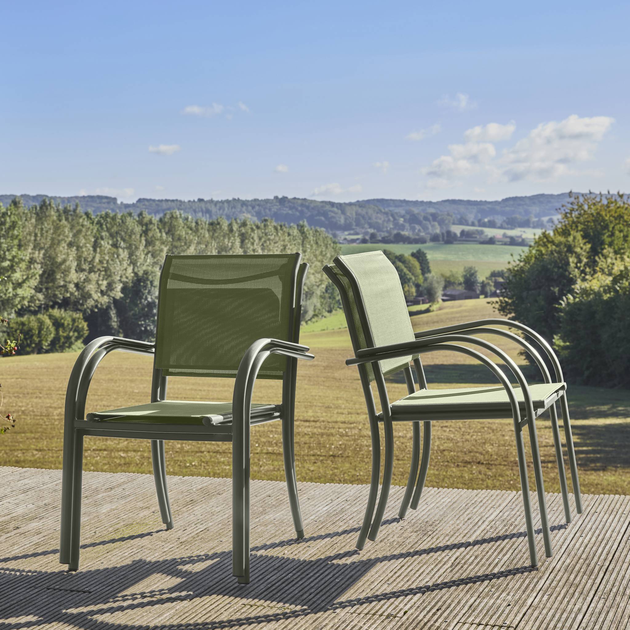 Fauteuil de jardin aluminium (lot de 4) AMARA
