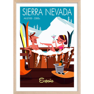 Poster de sierra nevada Affiche sous cadre bois