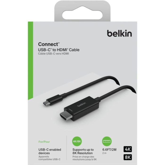Connecteur BELKIN vers HDMI 2.1 noir 2M