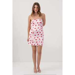 Kocca - Abito con scollo a cuore Donna, Pois, A cuore