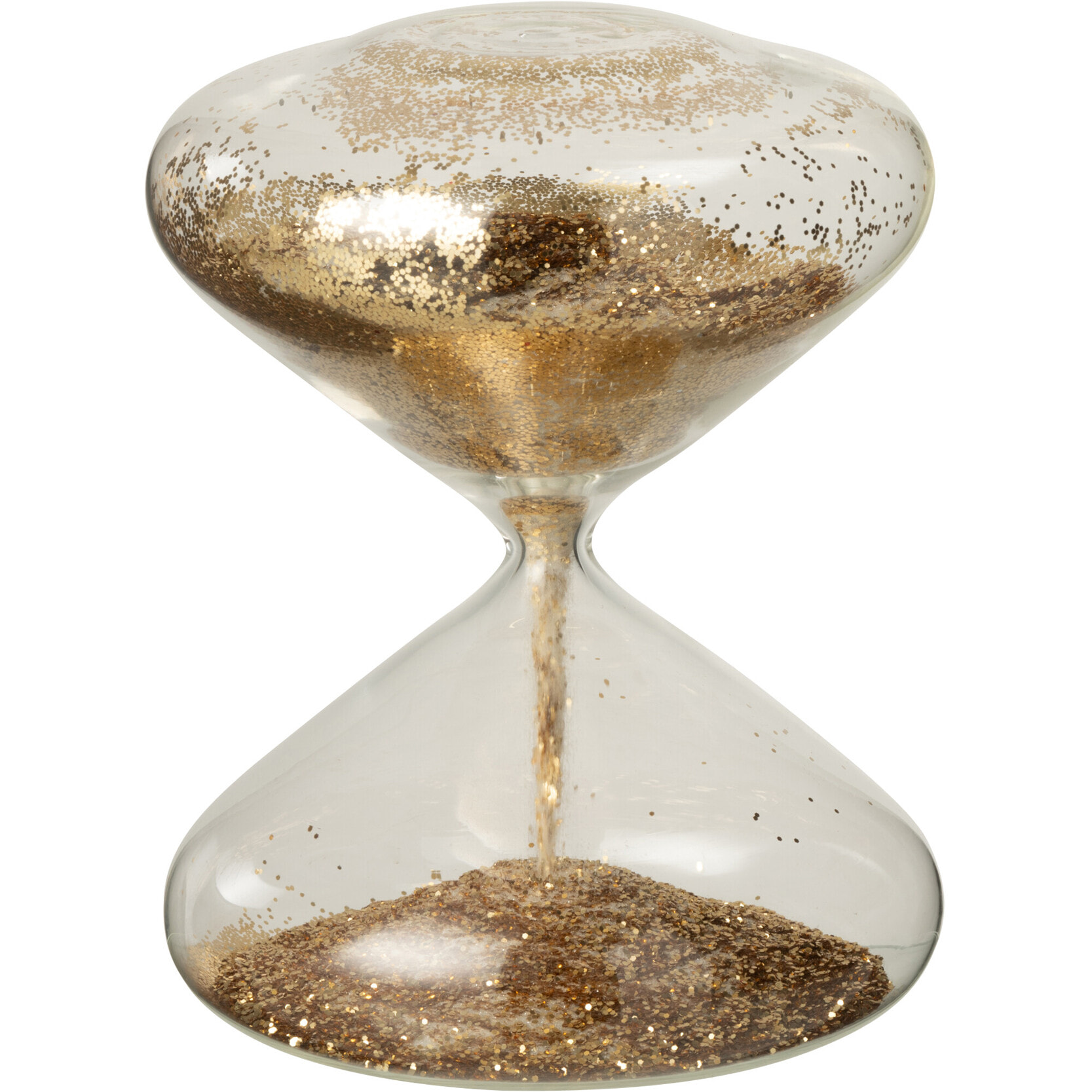 J-Line sablier Paillettes - verre - or
