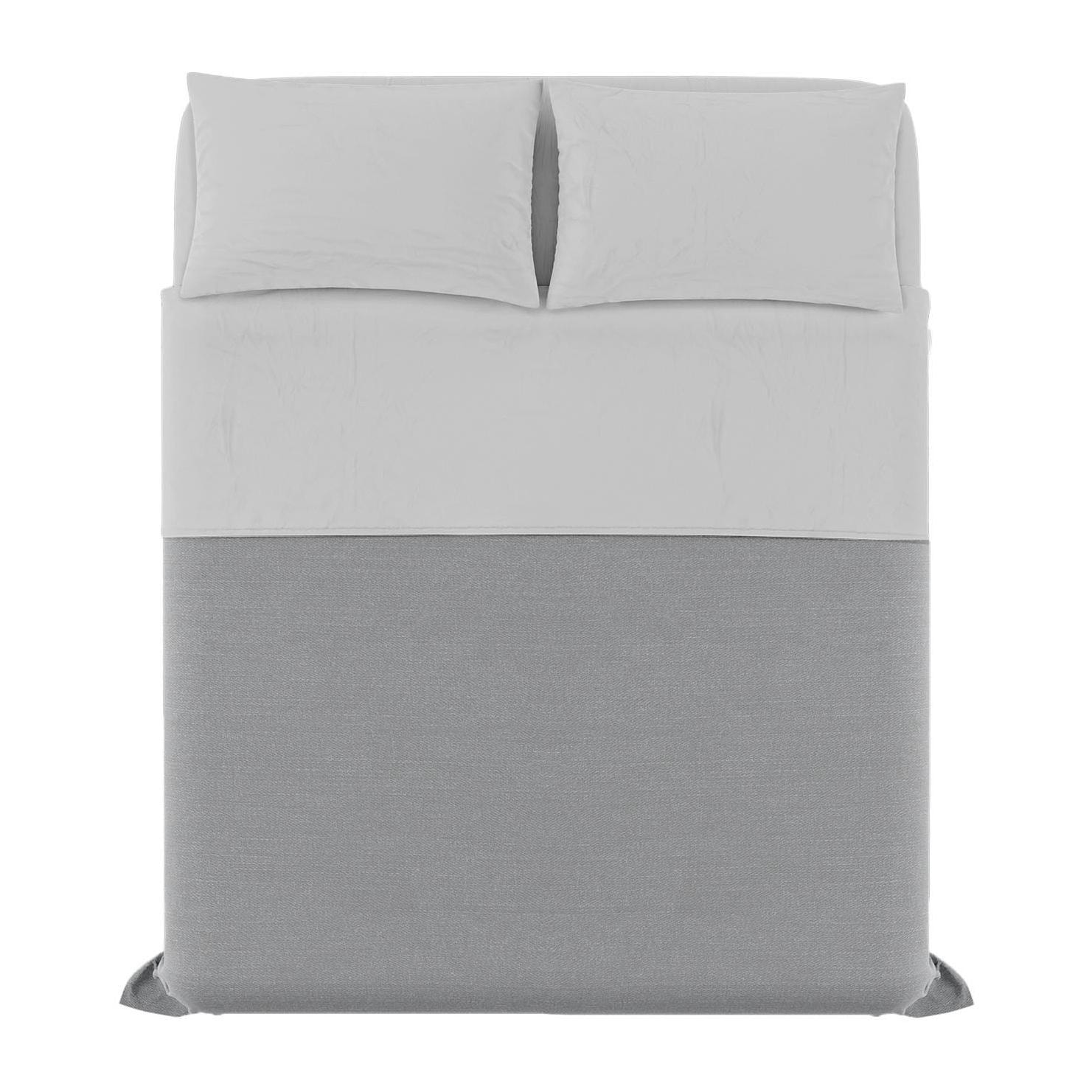 COMPLETO LETTO MAX COLOR MADE IN ITALY COTONE- GRIGIO CHIARO MATRIMONIALE