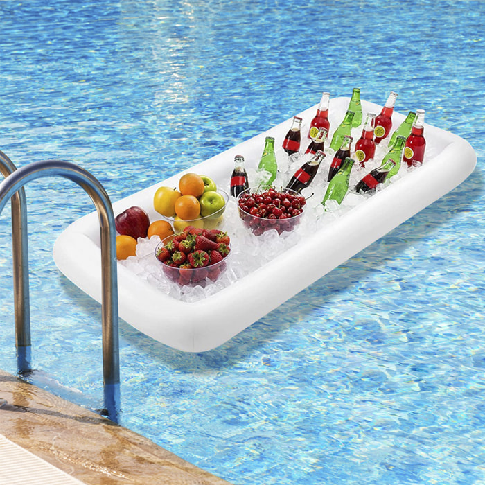 Portabibite gonfiabile con ghiaccio per piscine, laghi, mari e outdoor.