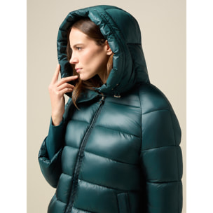 Oltre - Plumífero midi con capucha - Verde