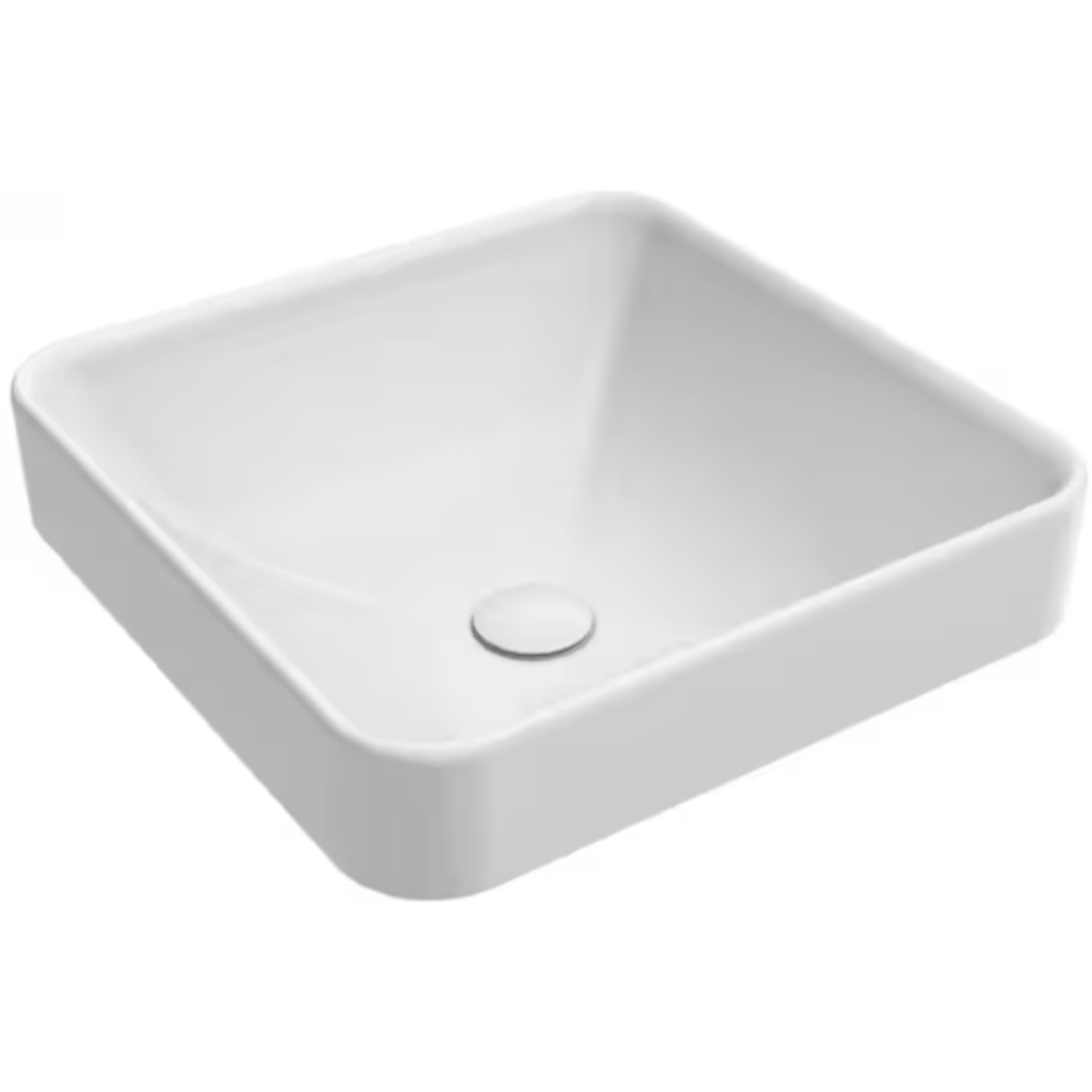 Vasque carrée à poser Vox effet satinée blanc