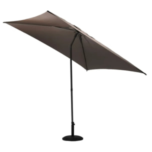 Parasol droit carré "Soya" taupe D2,5x2,5m en acier